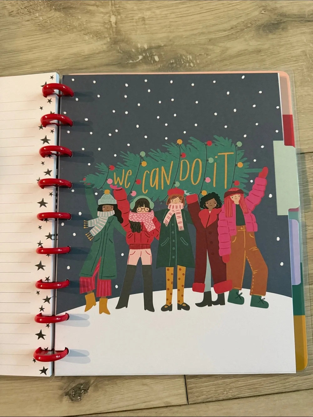 The Happy Planner Spiral Journal - Red Accents with Green Tree